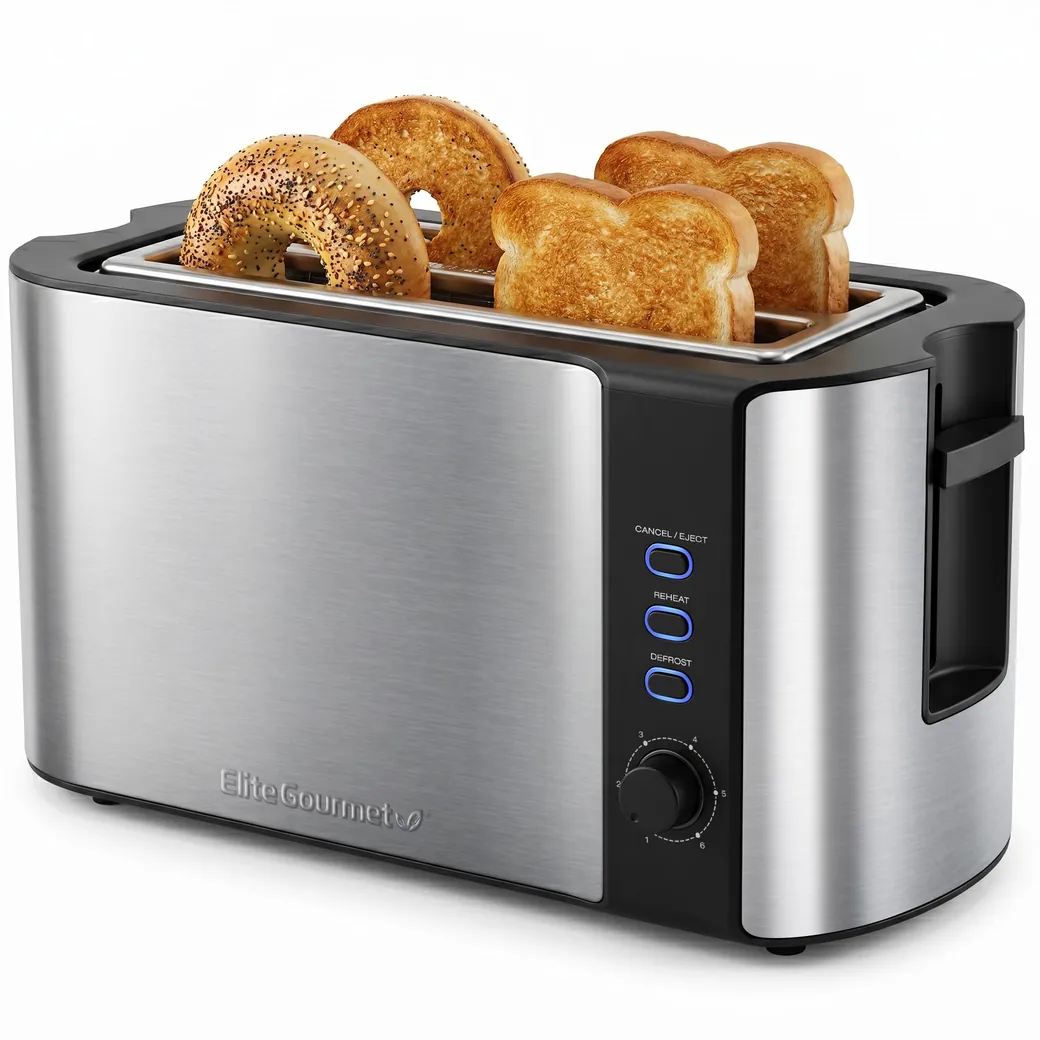 Elite Gourmet 4 rebanadas de ranura larga (ECT-3100)